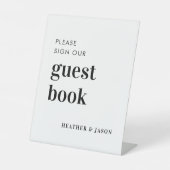 Minimalistische fette Hochzeit Unterschreiben Unse Sockelschild (Vorderseite)