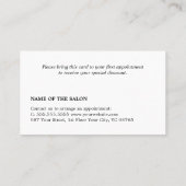 Minimalistische fette Pastel Brown Salon Coupon (Rückseite)