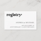 Minimalistische, fette Retro-Script-Wedding-Gesche Begleitkarte (Vorderseite)