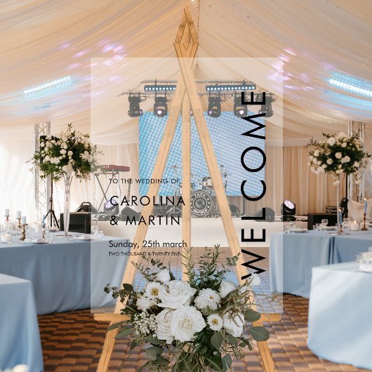Minimalistische fette SkriptWedding Willkommen Acrylschild