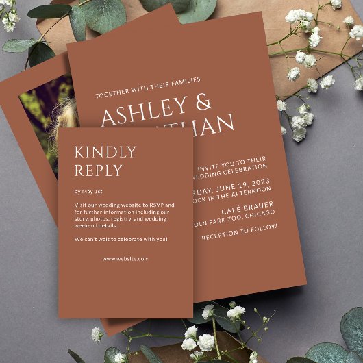 Minimalistische fette Textmarkierungen Hochfahren RSVP Karte