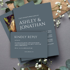 Minimalistische fette Textmarkierungen Hochfahren RSVP Karte