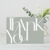 Minimalistische Fettformatierung Foto Dankeschön K Dankeskarte (Stehend Vorderseite)