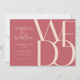 Minimalistische Fettkoralle Einladung