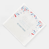 Minimalistische Fireworks mit Amerikanische Unabhä Serviette (Ecke)