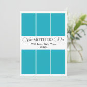 Minimalistische First Mother's DayPictureCollage-K Einladung (Stehend Vorderseite)
