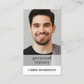 Minimalistische Fitness QR Code Personal Trainer F Visitenkarte (Vorderseite)