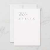 Minimalistische Flat Blank Table Guest-Platzkarte (Vorderseite)