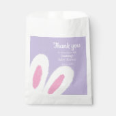 Minimalistische, flauschige Babydusche Geschenktütchen (Vorderseite)