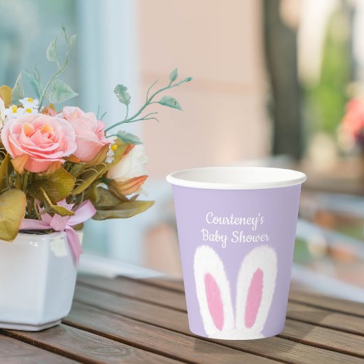 Minimalistische, flauschige Babydusche Pappbecher