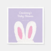 Minimalistische, flauschige Babydusche Serviette (Vorderseite)