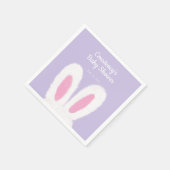 Minimalistische, flauschige Babydusche Serviette (Ecke)