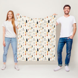 Minimalistische Fleecedecke im Bohnostil
