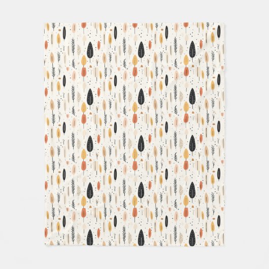 Minimalistische Fleecedecke im Bohnostil (Vorderseite)