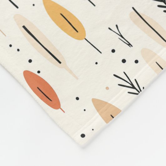 Minimalistische Fleecedecke im Bohnostil (Ecke)