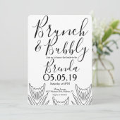 Minimalistische Flora Botany Blume Art Wedding Einladung (Stehend Vorderseite)