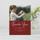 Minimalistische floral Dankeschön Karte (Stehend Vorderseite)