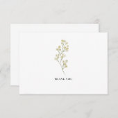 Minimalistische floral Dankeschön Karte (Vorne/Hinten)