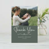 Minimalistische floral Dankeschön Karte (Stehend Vorderseite)