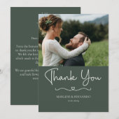 Minimalistische floral Dankeschön Karte (Vorne/Hinten)