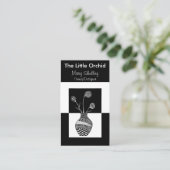 Minimalistische florale Blume in einer Vase Visitenkarte (Stehend Vorderseite)