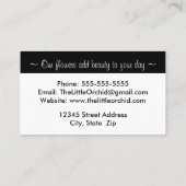 Minimalistische florale Blume in einer Vase Visitenkarte (Rückseite)