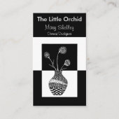 Minimalistische florale Blume in einer Vase Visitenkarte (Vorderseite)