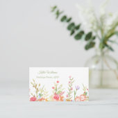 Minimalistische florale Border Business Card Visitenkarte (Stehend Vorderseite)