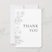 Minimalistische Florale Flache Save The Date Karte (Vorderseite)