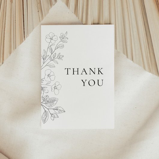 Minimalistische Florale Flache Save The Date Karte