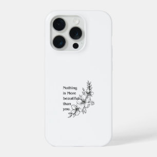 Minimalistische florale Linienkunst Romantischer Z iPhone 15 Pro Hülle