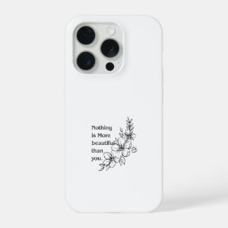 Minimalistische florale Linienkunst Romantischer Z iPhone 15 Pro Hülle
