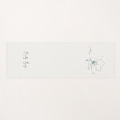 Minimalistische Florale Linienkunst Zen Elfenbein  Yogamatte (Vorderseite (Horizontal))