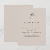 Minimalistische, florale Neutralität wünschenswert Begleitkarte (Vorne/Hinten)