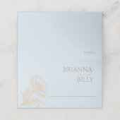 Minimalistische florale Platzkarte (Außenseite Aufgefaltet)