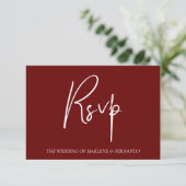 Minimalistische florale RSVP-Karte RSVP Karte (Stehend Vorderseite)