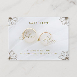 Minimalistische florale Save the Date Hochzeitskar Begleitkarte