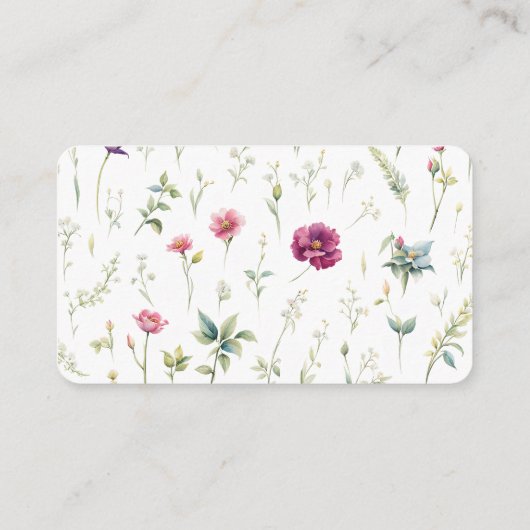 Minimalistische florale Visitenkarte (Rückseite)