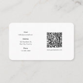 Minimalistische florale Visitenkarte (Rückseite)