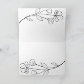 Minimalistische florale Whimsikale Hochzeit Dankeskarte (Innenseite)