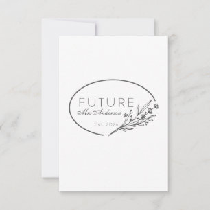 Minimalistische Florale Zukunft Frau Begr. 2026 Sp Save The Date