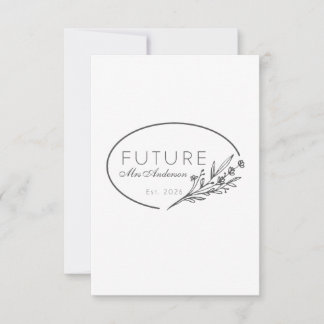 Minimalistische Florale Zukunft Frau Begr. 2026 Sp Save The Date