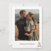 Minimalistische Florenz Moderne Terracotta Hochzei Einladung (Rückseite)