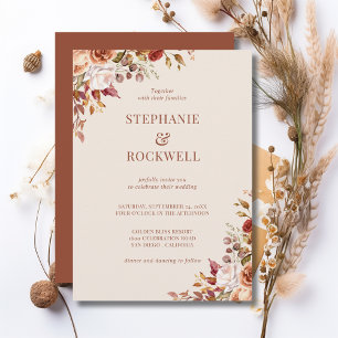 Minimalistische Florenz Terracotta Burnt Orange We Einladung