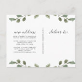 Minimalistische Foliage | Ankündigung der Beförder (Rückseite)