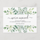Minimalistische Foliage Ankündigungspostkarte (Vorderseite)