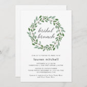 Minimalistische Foliage | Bridal Brunch Einladung (Vorne/Hinten)