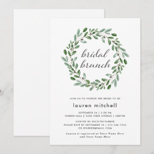 Minimalistische Foliage   Bridal Brunch Einladung