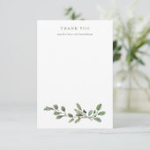 Minimalistische Foliage Dankeskarte (Stehend Vorderseite)