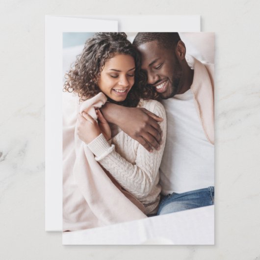 Minimalistische Foliage | Foto Back Wedding Save The Date (Rückseite)